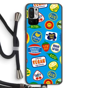 Fruitsticker: Xiaomi Redmi Note 10 5G Transparant Hoesje met koord