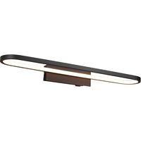 LED Spiegelverlichting - Trion Giando - 22W - Warm Wit 3000K - Spatwaterdicht IP44 - Mat Zwart - Aluminium LED Spiegelverlichting - Trion Giando - 22W - Warm Wit 3000K - Spatwaterdicht IP44 - Mat Zwart - Aluminium