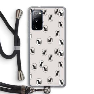 Miauw: Samsung Galaxy S20 FE / S20 FE 5G Transparant Hoesje met koord