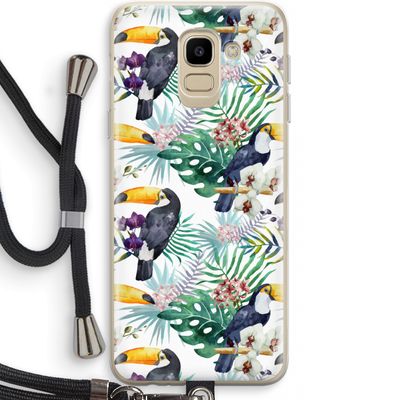 Tukans: Samsung Galaxy J6 (2018) Transparant Hoesje met koord