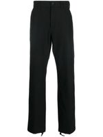 Alexander McQueen pantalon en coton à lien de resserrage - Noir