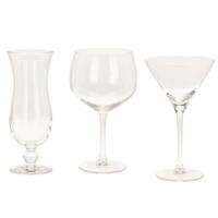 Cocktails maken glazen set - 12x stuks - 3 verschillende soorten