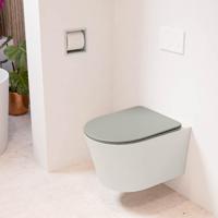 Wandcloset Mondiaz Lavie | Zonder spoelrand | Incl.Toiletzitting-Smoke | Keramiek | Linen (beige)