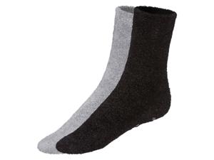 LIVERGY Heren sokken (39-42, Grijs/zwart)