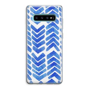 Blauwe pijlen: Samsung Galaxy S10 Plus Transparant Hoesje