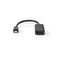 Nedis CCGB37654BK02 Mini-displayport - Hdmi™-kabel Mini-displayport Male - Hdmi™-uitgang 0,2 M Zwart