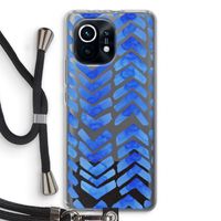Blauwe pijlen: Xiaomi Mi 11 Transparant Hoesje met koord
