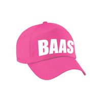 Roze Baas verkleed pet / cap voor volwassenen