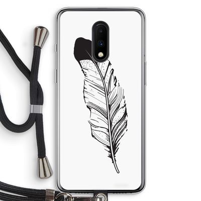 Pluim: OnePlus 7 Transparant Hoesje met koord