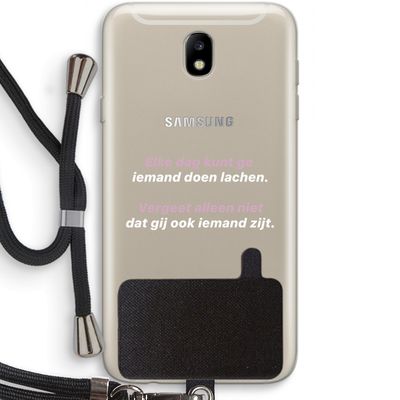 gij zijt ook iemand: Samsung Galaxy J7 (2017) Transparant Hoesje met koord