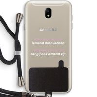 gij zijt ook iemand: Samsung Galaxy J7 (2017) Transparant Hoesje met koord