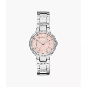 Fossil dames Virginia zilverkleurig roestvrij stalen horloge ES3504