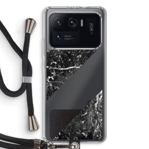 Zwart marmer: Xiaomi Mi 11 Ultra Transparant Hoesje met koord
