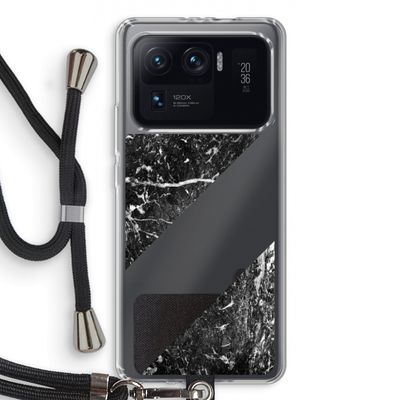 Zwart marmer: Xiaomi Mi 11 Ultra Transparant Hoesje met koord