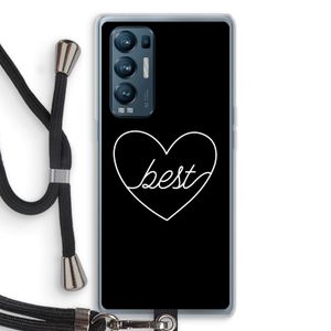 Best heart black: Oppo Find X3 Neo Transparant Hoesje met koord