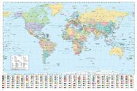 Poster Harper Collins World Map 21 French 91,5x61cm