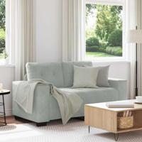 Loveseat bank 120 cm fluweel lichtgrijs Loveseat bank 120 cm fluweel lichtgrijs