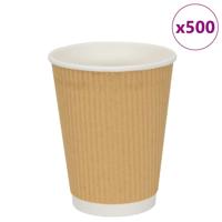 VidaXL Papieren koffiekopjes 500 st 12oz 300 ml bruin VidaXL Papieren koffiekopjes 500 st 12oz 300 ml bruin