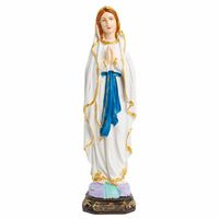 Beeld van Heilige Maria van Lourdes - Handgeschilderd (30 cm) - thumbnail