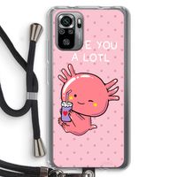 Love You A Lotl: Xiaomi Redmi Note 10S Transparant Hoesje met koord