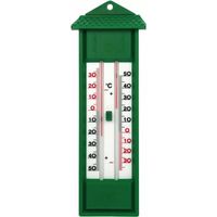 Thermometer min/max - groen - kunststof - 31 cm - Buitenthermometers - thumbnail