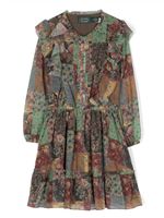 Ralph Lauren Kids robe volantée à imprimé patchwork - Vert