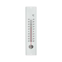 Thermometer - metaal - wit - 30 cm - binnen/buiten