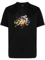 PS Paul Smith t-shirt à effet taches de peinture - Noir