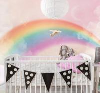 Kinder fotobehang Regenboogwolken