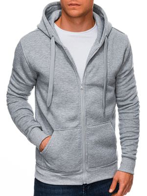 Mannen sweatshirt met rits B895 - grijs, maat L Mannen sweatshirt met rits B895 - grijs, maat L