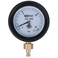 KS Tools 150.1848 Manometer 1,0 - 15,0 bar incl. Aansluitnippel en beschermkap