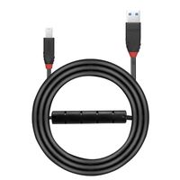 Lindy 43227 USB-kabel 10 m USB 3.2 Gen 1 (3.1 Gen 1) USB A USB B Zwart