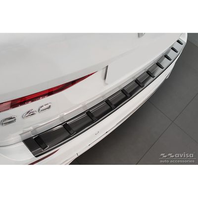 Zwart RVS Bumper beschermer passend voor Volvo XC60 II 2017-2021 & Facelift 2021- (incl. R-Desig AV254015