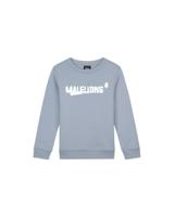 Malelions Sweater inked - Ice blauw / Wit