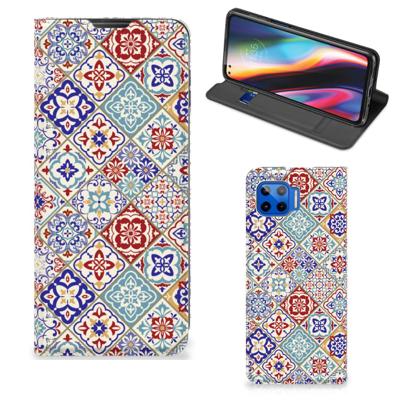 Motorola Moto G 5G Plus | Standcase | Tiles Color Motorola Moto G 5G Plus | Standcase | Tiles Color