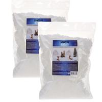 Kunstsneeuw sneeuwvlokken- 100 gram - wit - nepsneeuw