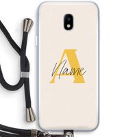 Amber Script: Samsung Galaxy J3 (2017) Transparant Hoesje met koord