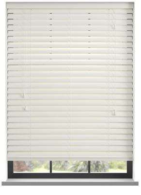 PVC jaloezie met koord - Parelwit Nerf