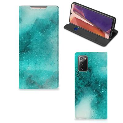 Bookcase Samsung Galaxy Note20 Painting Blue Bookcase Samsung Galaxy Note20 Painting Blue