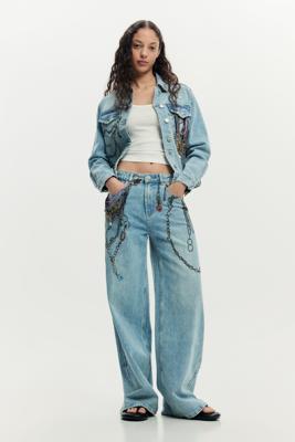 jeans met kettingen - BLUE - 44 jeans met kettingen - BLUE - 44