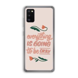 Optimistic flower girl: Samsung Galaxy A41 Transparant Hoesje