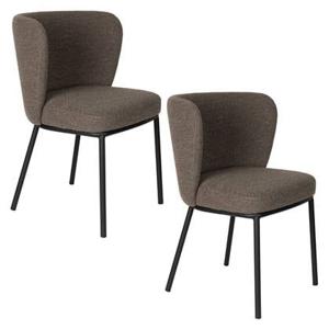 Housecraft Living Guus Eetkamerstoelen Bruin - Set van 2