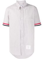 Thom Browne chemise texturée à rayures - Gris