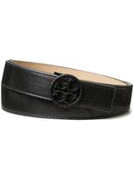 Tory Burch ceinture en cuir Miller à ornements en cristal - Noir