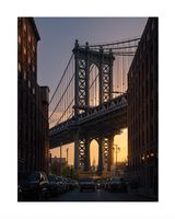 Manhattan Bridge By Night Kunstdruk - thumbnail
