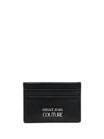 Versace Jeans Couture porte-cartes en cuir à plaque logo - Noir