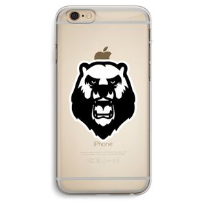 Angry Bear (white): iPhone 6 Plus / 6S Plus Transparant Hoesje