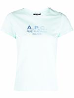 A.P.C. t-shirt en coton à logo imprimé - Vert