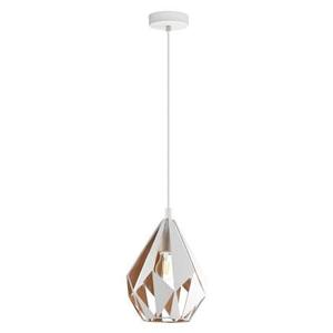 EGLO Carlton 1 Hanglamp - 1 lichts - E27 - Wit - Goud