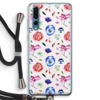 Bloemetjes: Huawei P20 Pro Transparant Hoesje met koord
